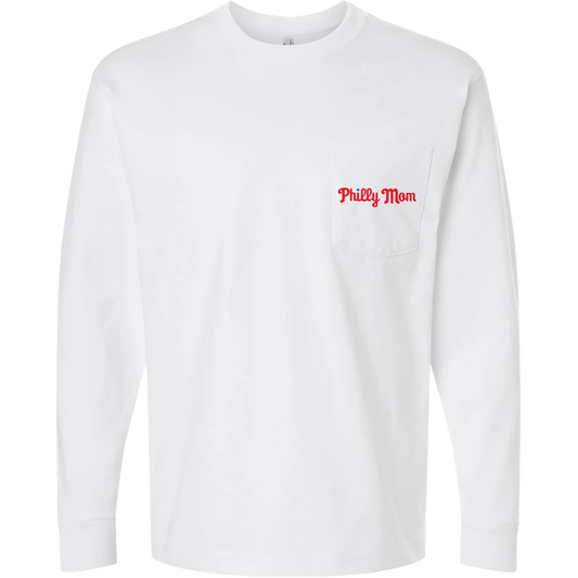 Philly Mom LS Pocket Tee